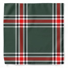Green, Black, White, Red Tartan Plaid Pattern