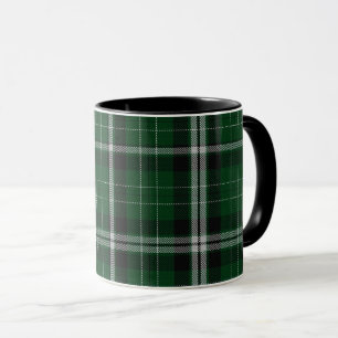 Green Black White Tartan Plaid Mug