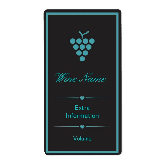 Green Black Wine Label (Front)