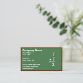Green Blackboard with Simple Addition Business Card (Standing Front)