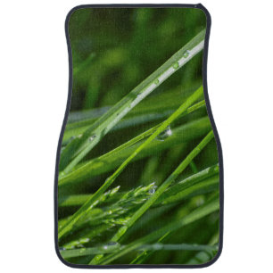 Green Blades of Grass Nature Scene Car Mat