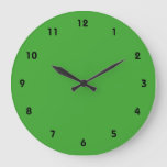 Green Blank Custom Template Large Clock at Zazzle