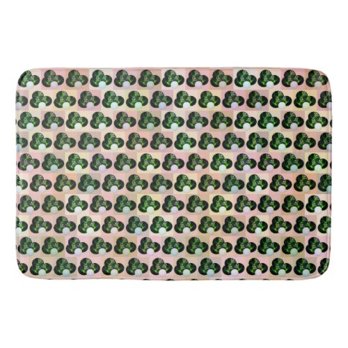 Green Block Art Lawn Bowls Pattern Bathmat