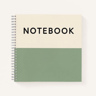 Green Block Minimalist Notebook
