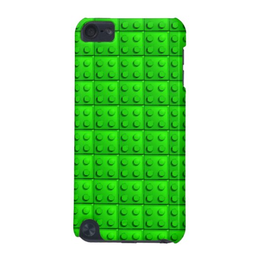 Green blocks pattern iPod touch (5th generation) case (Back)