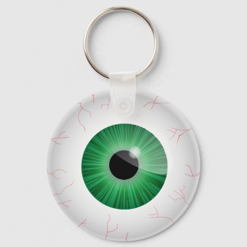 Green Bloodshot Eyeball Key Chain