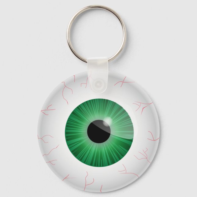 Green Bloodshot Eyeball Key Chain (Front)