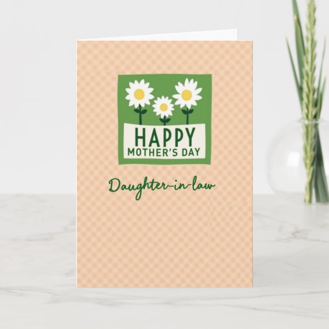 Green Bloom Mothers Day Card (Front)