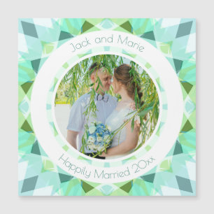 Green Blue 4th 5th Wedding Anniversary Keepsake