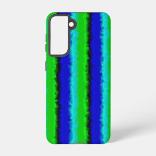 Green Blue abstract 3D rainbow pattern Samsung Galaxy S21 Case