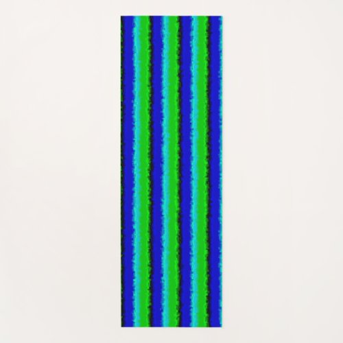 Green Blue abstract 3D rainbow pattern Yoga Mat