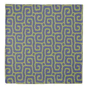  Green &blue Abstract pattern Duvet Cover