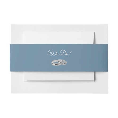 Green Blue and White We Do_Wedding Invitation Belly Band