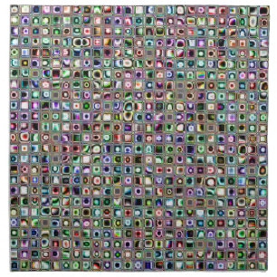 Green-Blue 'Bijoux' Textured Mosaic Tiles Pattern Cloth Napkin