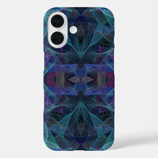 Green, Blue & Black Fractal Case (Back)