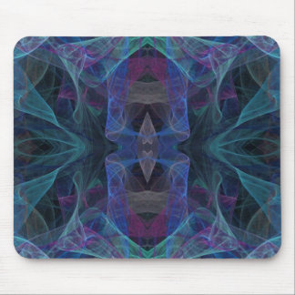 Green, Blue & Black Fractal Mousepad
