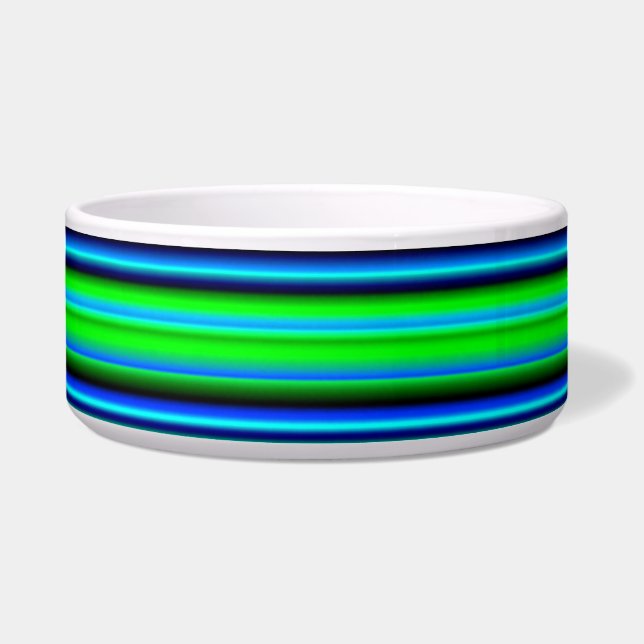 green, blue, black stripes bowl (Front)