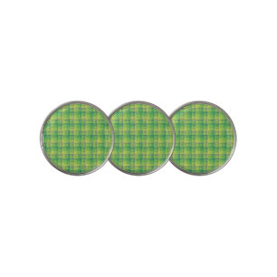 Green Blue Checker Abstract Pattern Golf Ball Marker
