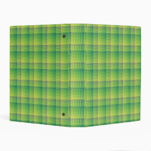 Green Blue Checker Abstract Pattern Mini Binder