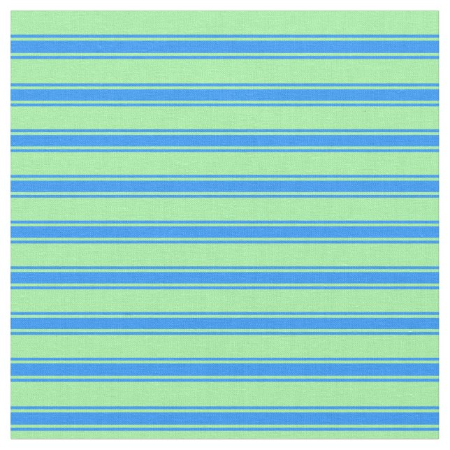 Green & Blue Colored Striped/Lined Pattern Fabric (Close Up)