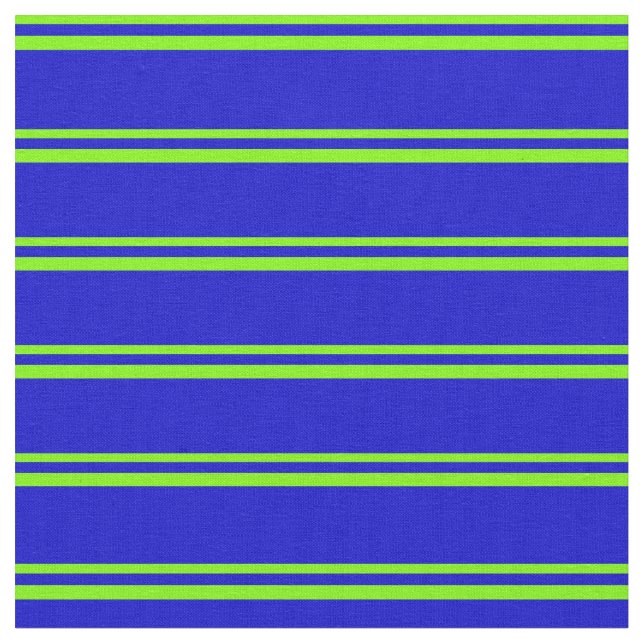 Green & Blue Colored Striped Pattern Fabric (Close Up)