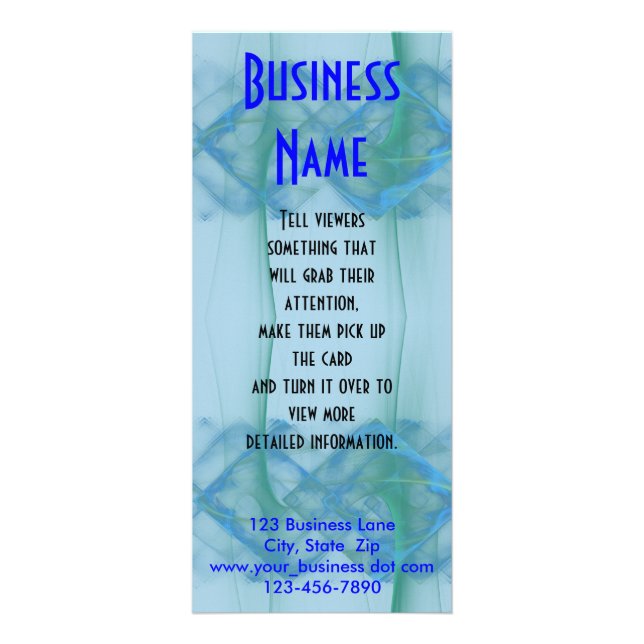 Green Blue Diamond Echo General Business Template Rack Card (Front)