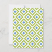 Green Blue Diamonds Ikat Pattern (Back)