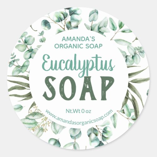 Green Blue Eucalyptus Infused Soap Labels