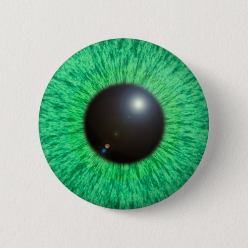 Green Blue Eye With Flare Button