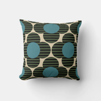 green blue flowers orla kiely throw pillow