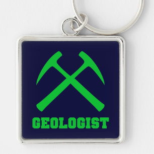 Green & Blue Geologist Keychain