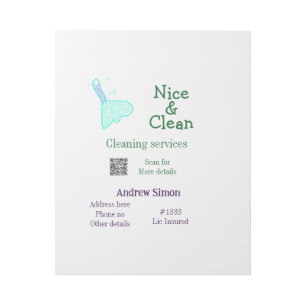 Green blue gitter clean mop add name address q r b gallery wrap