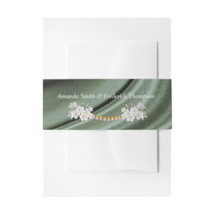 Green,Blue,Gold,ivory Silk & Pearls Belly Band