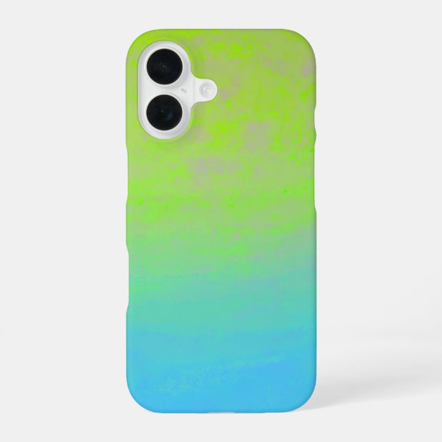 Green Blue Gradient Minimal iPhone Case (Back)