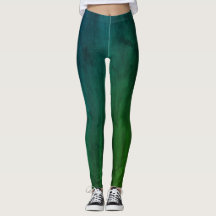 Green & Blue Grunge Leggings