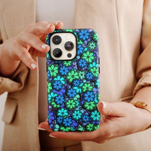 Green Blue Hippie iPhone  60s Hippie iPhone Case