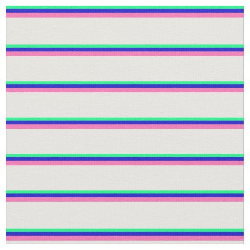 Green, Blue, Hot Pink, and White Colored Lines Fabric