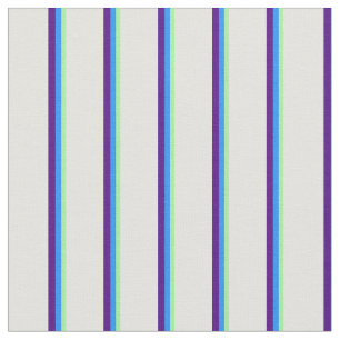 Green, Blue, Indigo & Light Cyan Pattern Fabric