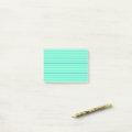 Green Blue lined Post-it Notes | Zazzle