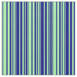 [ Thumbnail: Green & Blue Lined/Striped Pattern Fabric ]