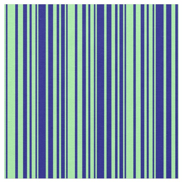 Green & Blue Lined/Striped Pattern Fabric (Close Up)