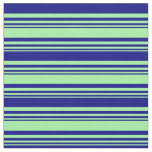 [ Thumbnail: Green & Blue Lines Fabric ]