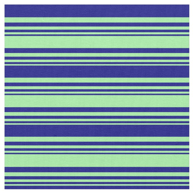 Green & Blue Lines Fabric (Close Up)