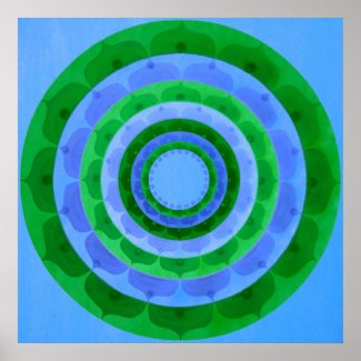 Green blue Mandala