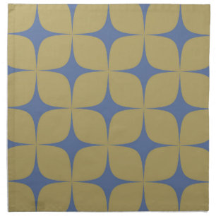 Green Blue Mid Century Modern Boho Geometric Cloth Napkin