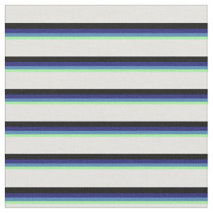 Green, Blue, Midnight Blue, Black, and Light Cyan Fabric