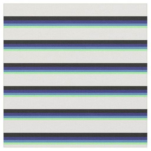 Green, Blue, Midnight Blue, Black, and Light Cyan Fabric