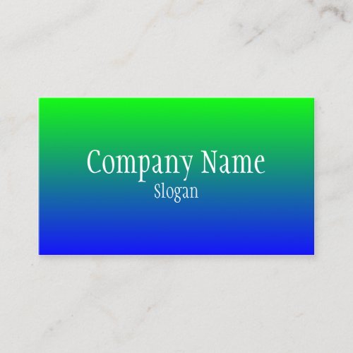 Green Blue Ombre Business Card