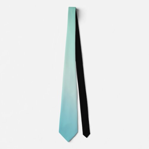 Green Blue Ombre Gradient Blur Abstract Design Neck Tie