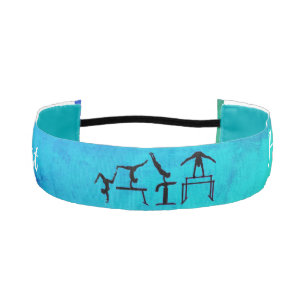 Green / Blue Ombre Gymnast Headband w/ Her Name!